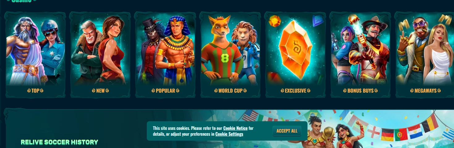 spinanga Casino catalogo slot e giochi